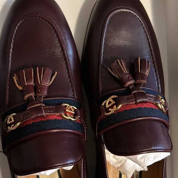 Authentic Gucci Loafers - Burgundy Size 6.5 - Picture 8 of 11
